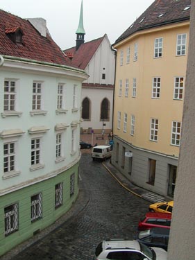 Pohled z okna na Betl�mskou kapli - View from window to Betlem chapel
